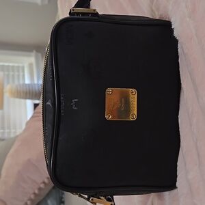 MCM Visetos Camera Crossbody in Black Coated Canvas with COA